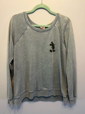 Junk food/ Disney collab Light Blue Crewneck Sweatshirt with Small Graphic